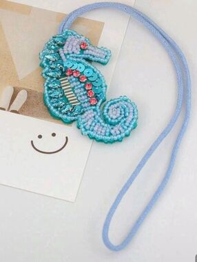 Seahorse Beaded Bag Charm